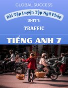 Bài tập ngữ pháp Unit 7 Traffic Tiếng Anh 7 Global Success (đề + đáp án)