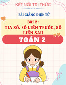 Bài Giảng Toán 2 - Kết Nối Tri Thức - Bài 2: Tia số. Số liền trước, số liền sau