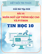 Giải Bài Tập SGK Ngôn Ngữ Lập Trình Bậc Cao Và Python (Bài 16) - Tin Học 10 KNTT