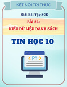 Giải Bài Tập SGK Kiểu Dữ Liệu Danh Sách Tin Học 10 KNTT (Chính Xác Nhất)