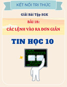 Giải Bài Tập SGK Tin Học 10 Bài 18: Các Lệnh Vào Ra Đơn Giản (KNTT)