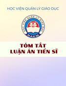 Quản lý giáo dục mầm non Montessori ngoài công lập: Tóm tắt luận án Tiến sĩ tại Hệ thống Giáo dục ShiningStar Montessori Việt Nam