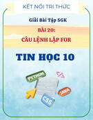 Giải Bài Tập SGK Tin Học 10: Câu Lệnh Lặp For (KNTT)