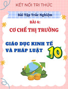Bài Tập Trắc Nghiệm Cơ Chế Thị Trường - GDKT&PL 10 Kết Nối Tri Thức (Lời Giải Hay)