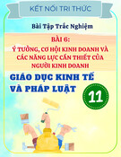 Bài Tập Trắc Nghiệm Bài 6: Ý Tưởng, Cơ Hội Kinh Doanh & Năng Lực Cần Thiết (GDKT&PL 11 - Kết Nối Tri Thức)