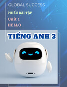 Phiếu bài tập Unit 1 Hello Tiếng Anh 3 Global Success