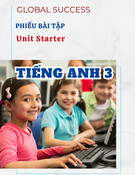 Phiếu Bài Tập Unit Starter Tiếng Anh 3 Global Success [Kèm Bài Giải Chi Tiết]