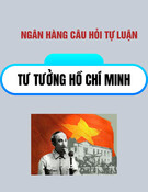 Ngân hàng câu hỏi tự luận Tư tưởng Hồ Chí Minh chuẩn nhất