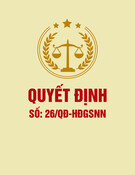 Quyết định số 26/QĐ-HĐGSNN: [Thông tin chi tiết/Nội dung chính]